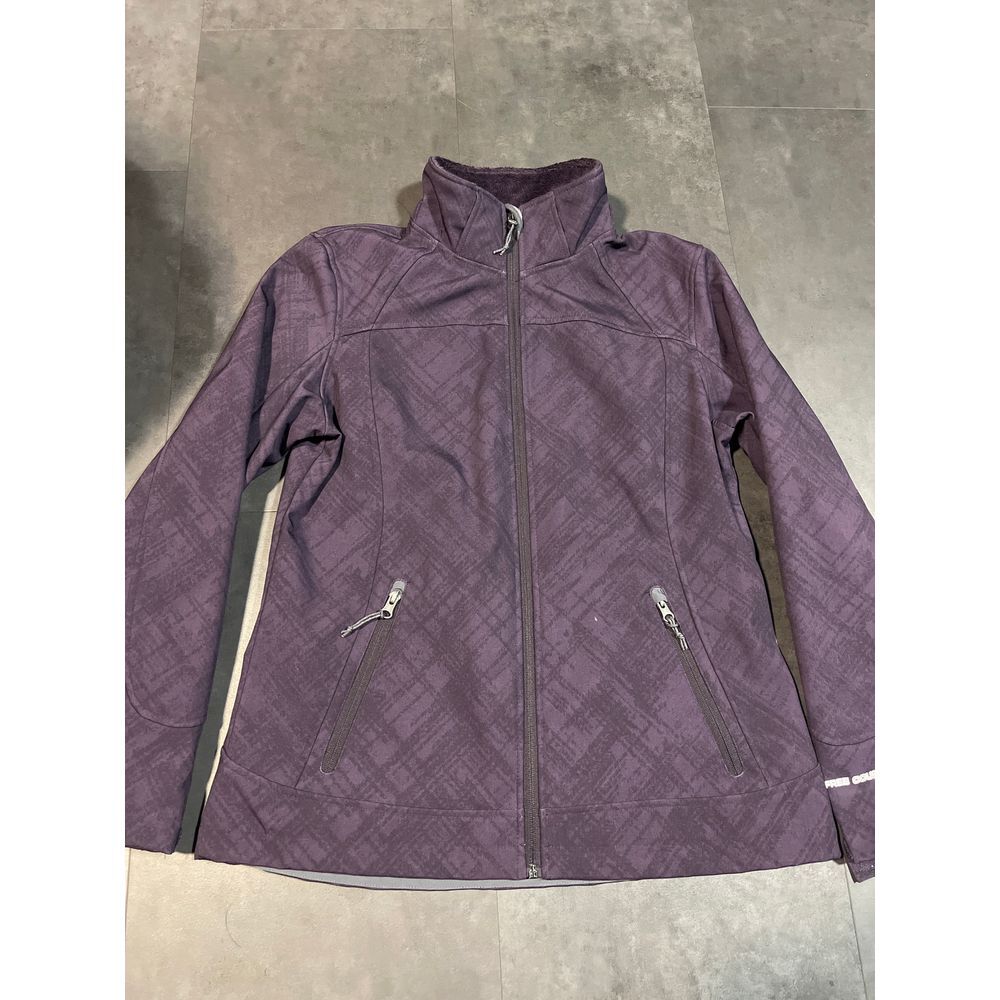 Free Country Purple Fleece Jacket Soft Warm Zip-Up Outdoor Wear